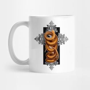 Snake and cross Mug